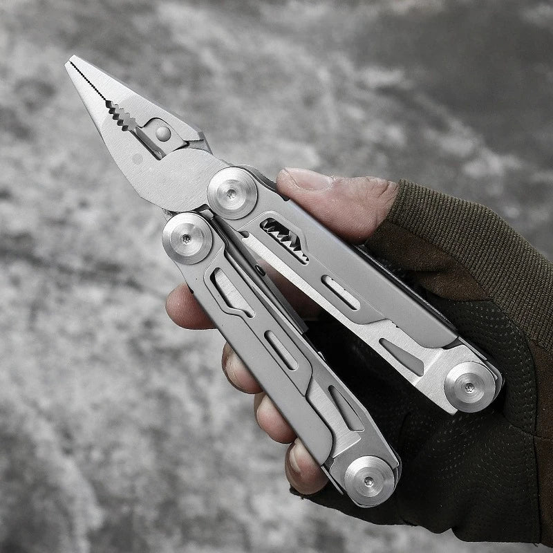 JUSTINLAU 1PC 13 in 1 Multifunctional Folding Combination Tool Clamp EDC Outdoor Equipment Tool Available Manual Tools Oasis Select