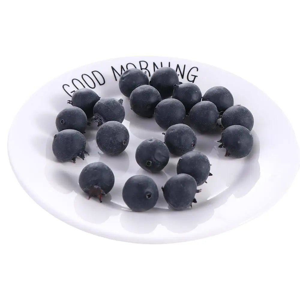 Artificial Blueberry Décor Props – 20pc Fake Foam Berries Artificial Fruit Decor Oasis Select