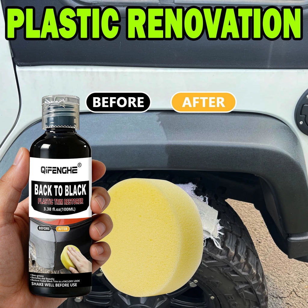 Black Trim Restorer – Waterproof Dye-Infused Car Plastic Restorer