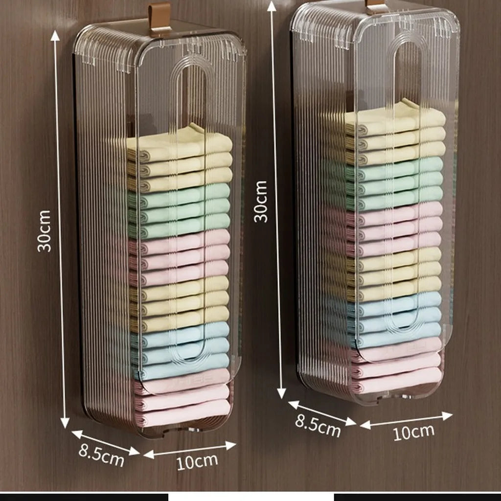 2PCS/1PC-Hanging Closet Organizer for Underwear Socks Panties Space Saving Storage Container Oasis Select Grey White2pcs