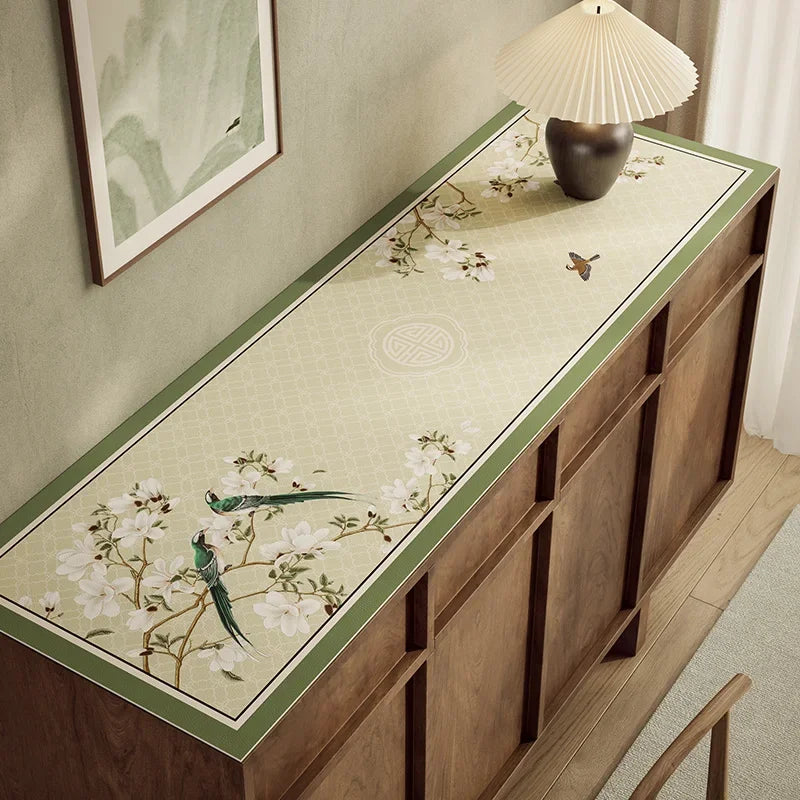 Chinese Side Cabinet Table Mat Waterproof Non-slip Porch Side Cabinet Washless and Easy To Care Non-slip Table Mat Oasis Select 40x140cm A