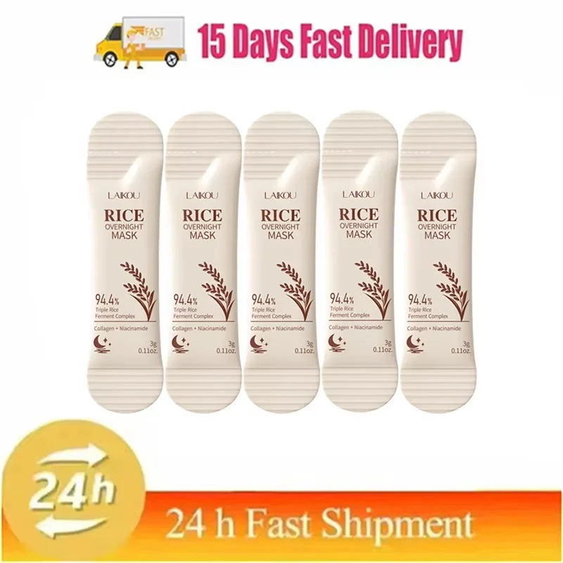 Rice Pulp Brightening Sleep Mask | Korean Skincare Sleeping Face Mask Oasis Select 5pc