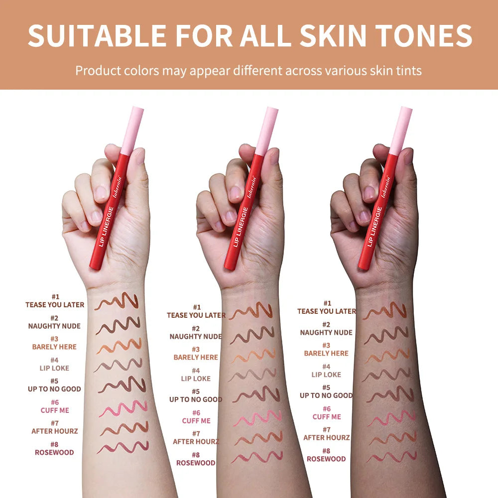 Lakerain Lip Lingerie Felt-Tip Lip Liner – 8 Shades, Waterproof