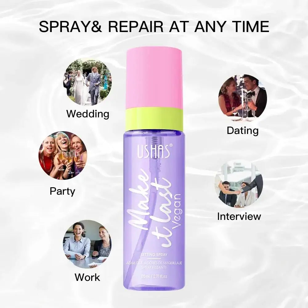 80ml Oil Control Setting Spray Waterproof Makeup Fixer Hydrating Face Mist Long Wear No Smudge Oasis Select