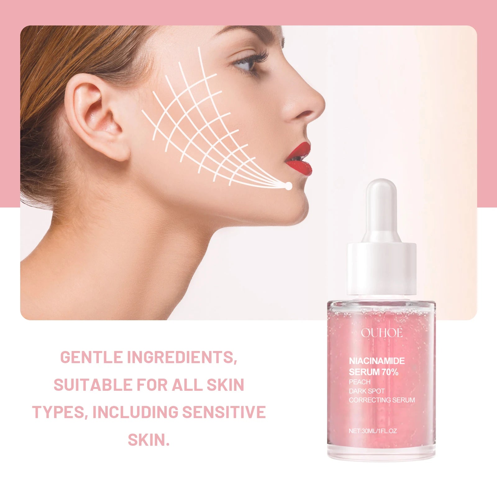 OUHOE Nicotinamide Brightening Face Serum – Anti-Aging 30ml Brightening Face Serum Oasis Select