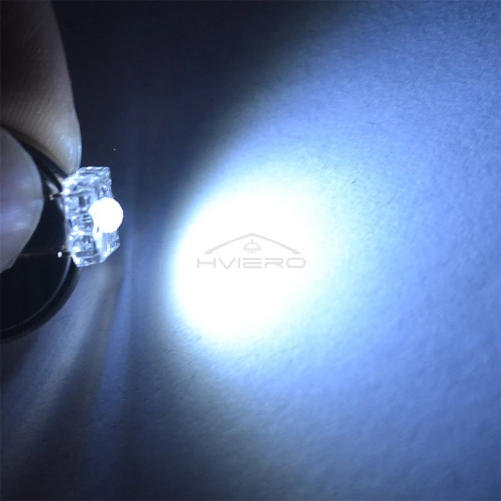 100Pcs 3mm Piranha Super Flux LED Beads | 4-Pin Wide Angle DIY