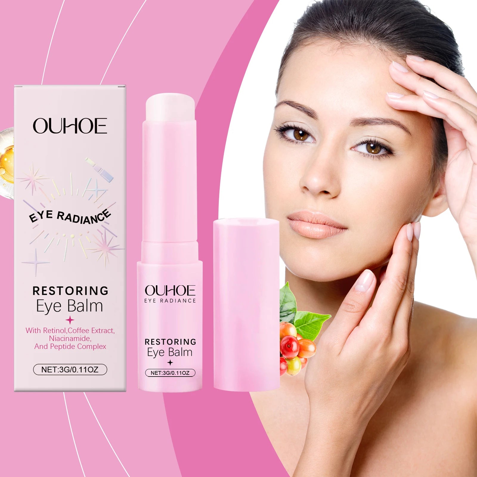 Eye Cream Stick Gentle Nourishing Reduce Dark Circles Lifting Firming Fade Fine Lines Moisturizing Tighten Eye Care Cream Oasis Select