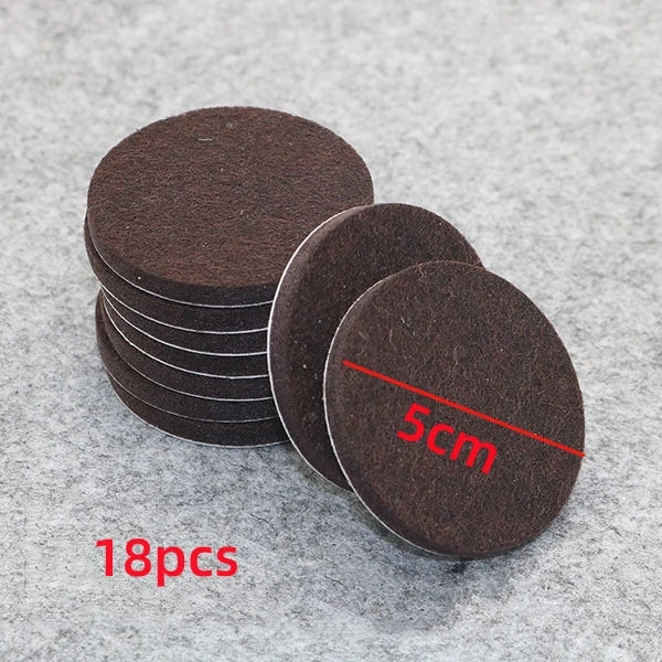18-128pcs Chair Table Leg Felt Pads Floor Scratch Protector Self Adhesive Mute Non-slip Feet Mat for Furniture DIY Accessories Oasis Select Round 5cm 18pcs