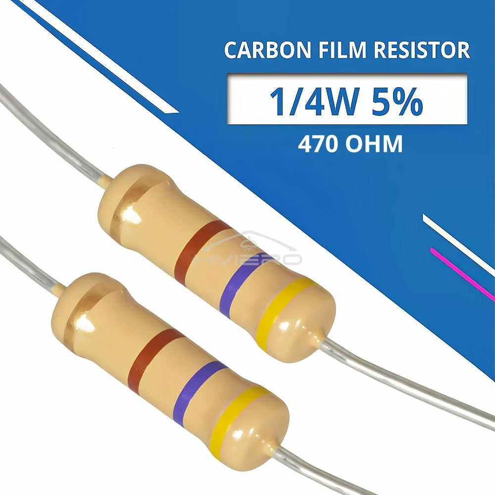 500pcs 470 Ohm Metal Film Resistors 1/4W LED DIY Electronics