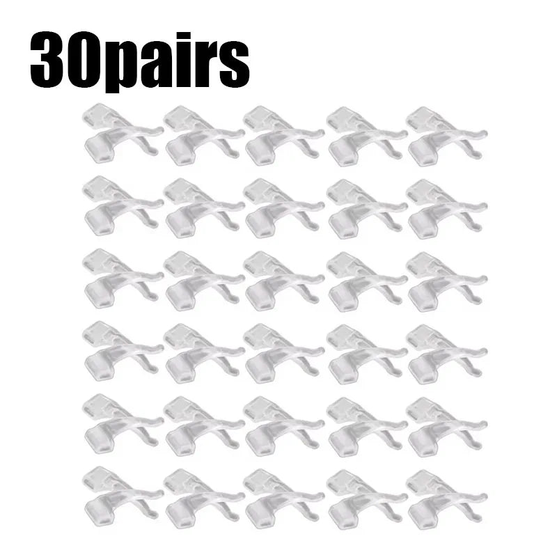 10/30Pairs Glasses Anti Slip Silicone Ear Hook Long-Lasting Eyeglasses Ear Holder Spectacles Bracket Elastic Sunglasses Eartips Oasis Select 30pairs clear