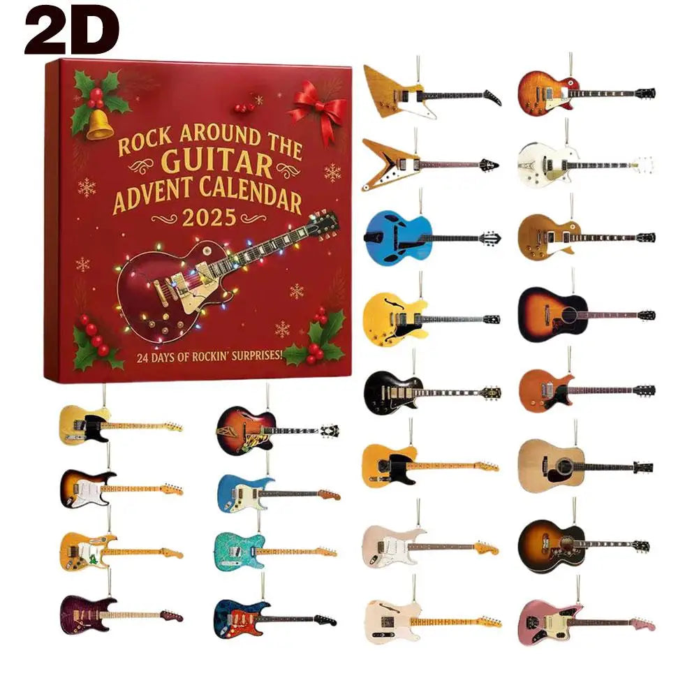 Capybara Advent Calendar Count Down to 2025 Christmas Calendar Capybara Tree Pendant 24 Days Acrylic Ornament Party Favor Oasis Select rock guitar 1set