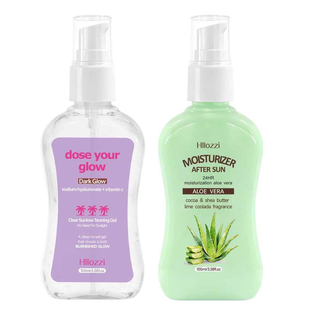 CLEAR SUNLESS TANNING GEL (DARK GLOW) MOISTURIZER AFTER SUN,Moisturizes and nourishes the skin, long-lasting bronze color Oasis Select Tanning Care Set