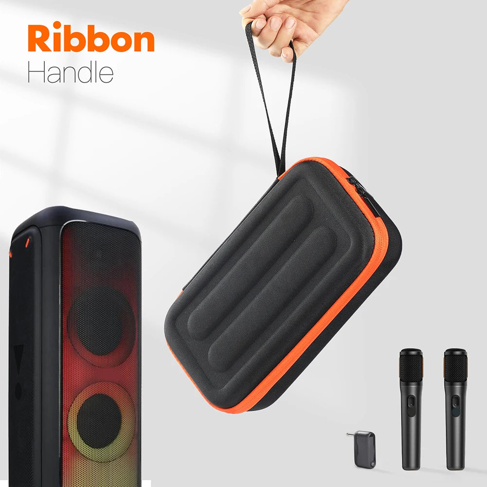 Microphone Storage Bag EVA Bag For Microphones Multiple Compartments Water-resistant Material Compact And Secure Storage Oasis Select