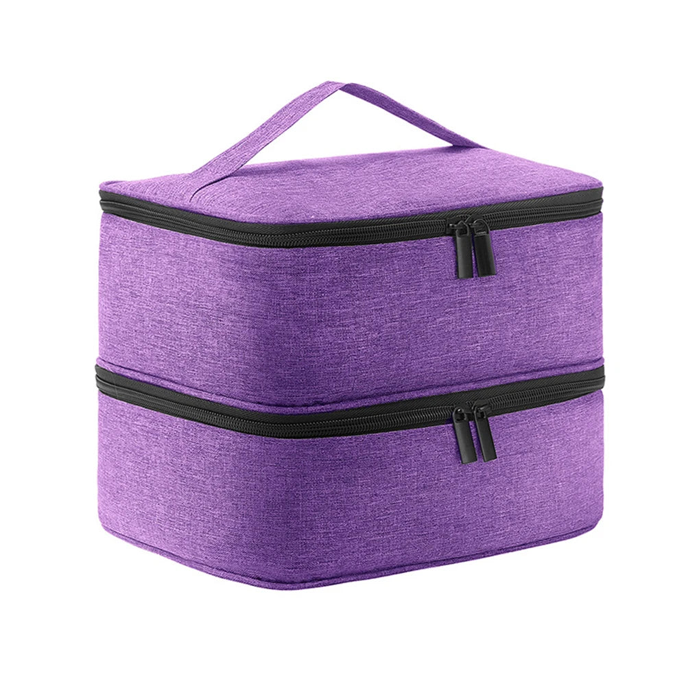 Double Layer Nail Polish Storage Bag – 30 Compartments