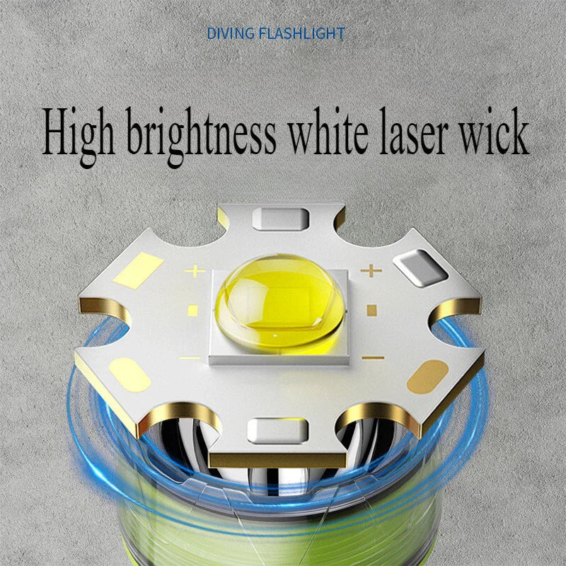 Scuba Diving Light High Lumen Underwater Diving Safety Flashlight Waterproof Submarine Dive Torch 1 Pack Oasis Select