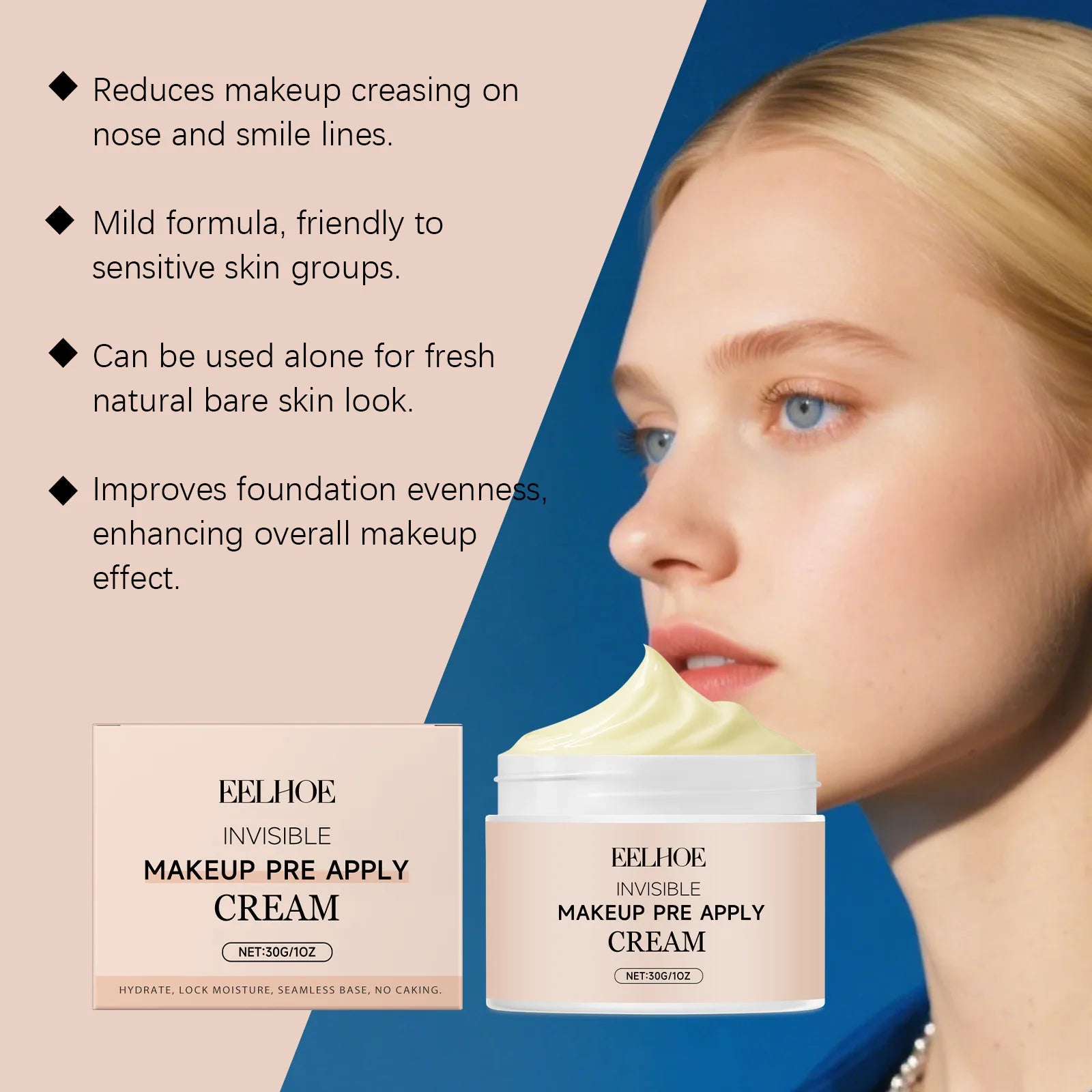 EELHOE Invisible Pore Isolation Primer UV Protection Brightening Long Lasting Makeup Base Face Cosmetic Oasis Select