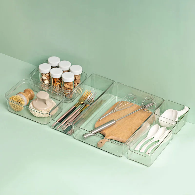 Acrylic Storage Box Desktop Cosmetics Transparent Plastic Box Dormitory Household Facial Mask Skin Box Refrigerator Storage Box Oasis Select