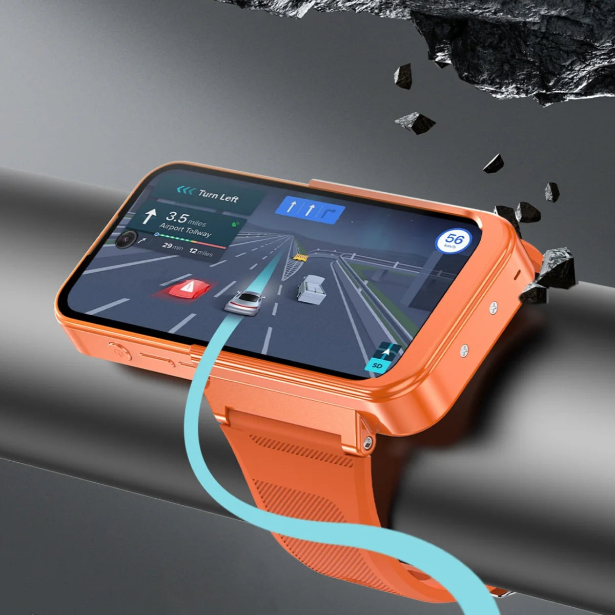 Android 12.0 Min Smart Watch Phone Smartwatch 2700Mah Battery 800W HD Dual Camera Amoled GPS WIFI Video Call Dual Sim Card Slot Oasis Select