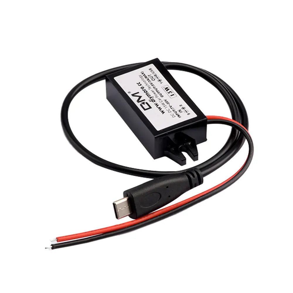 Type-C 15W Power Module Car Potting Waterproof Power Supply DC 8-20V to DC 5V/3A Output Step-down Module DC Buck Converter Oasis Select