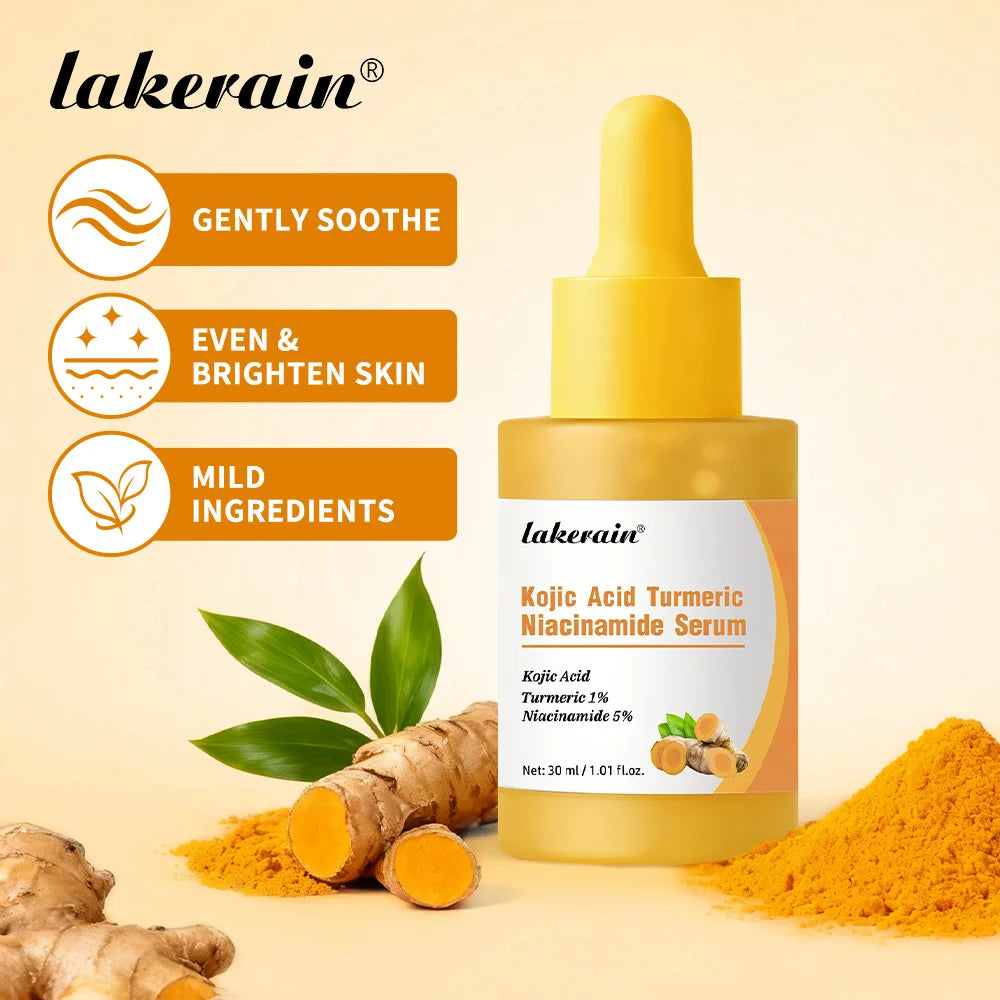 Kojic Acid Turmeric Niacinamide Serum Precise Dropper Design Deep Moisturizing Soothe Skin Brighten Skin Tone Facial Care Oasis Select