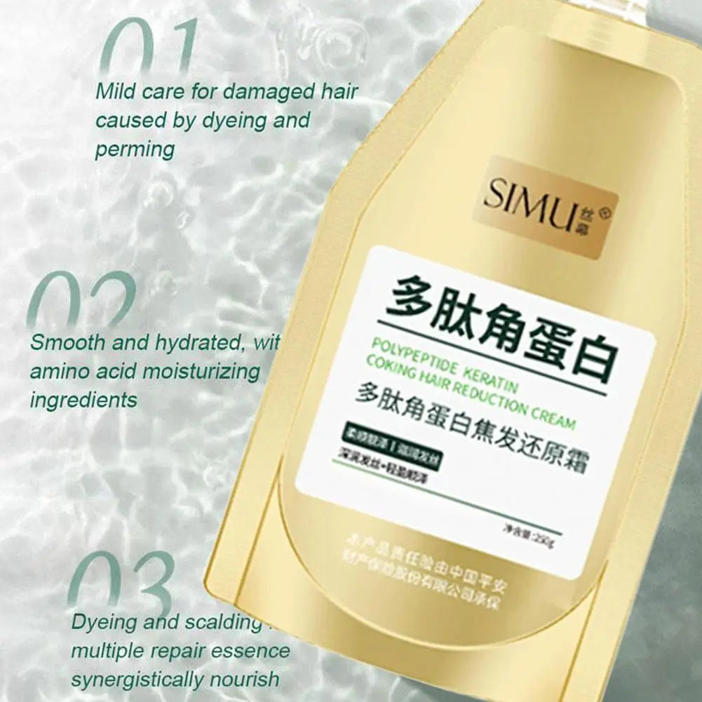 Polypeptide Keratin Hydrating Smoothing Hair Damage Repair Cream,Polypeptide Keratin Burnt Hair Restoring Cream Hair Treatment Oasis Select