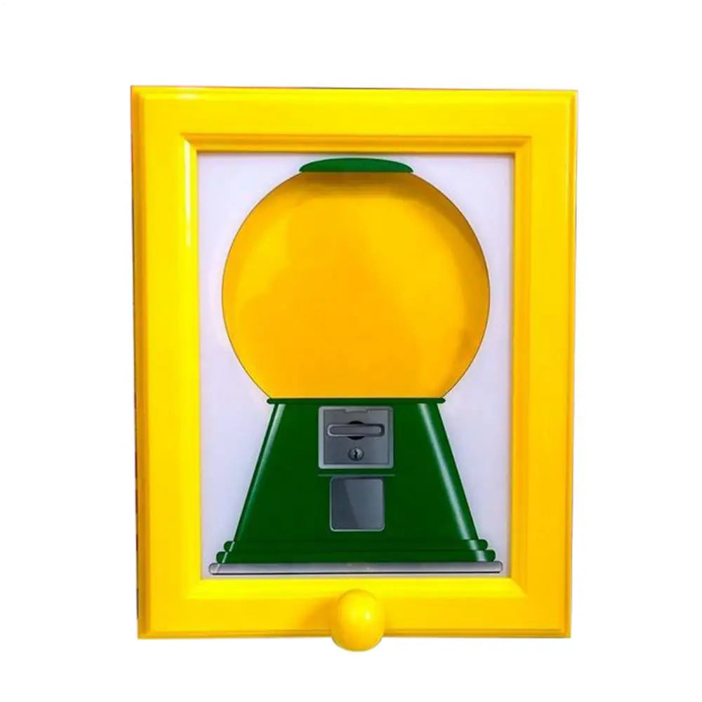 Candy Dispenser Photo Frame Automatic Candy Dispenser Wall Photo Frame Creative Vending Toy Decorative Snack Container for Party Oasis Select Yellow