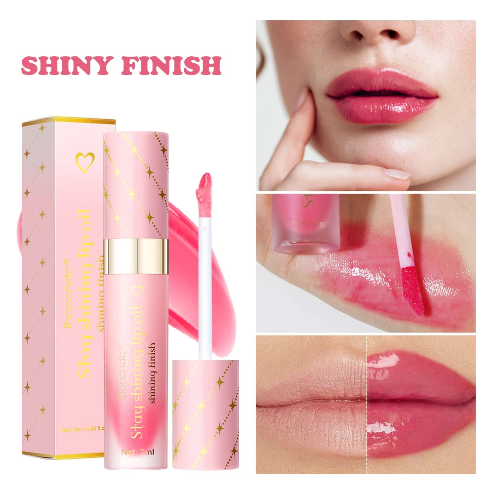 Lip Glosses Set Lip Duo Lip Gloss Combo with A Keychain Long Lasting Moisturizing Nourish Plumper Cosmetics Oasis Select