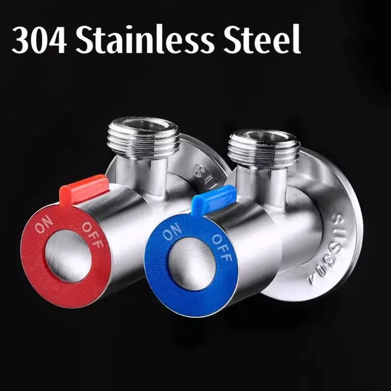 Valve Toilet Water Stop Valve Water Heater Valve Stainless Steel For Bathrooms Kitchens Balconies Toilet Accessories Oasis Select red