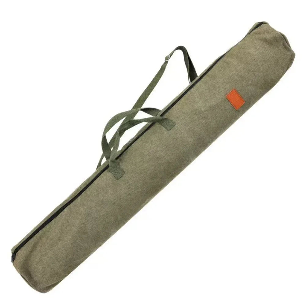 Fishing Rod Carrying Bag 120/130/140cm Canvas Portable Large Capacity Waterproof Storage Bag Fishing Equipment Accessories Oasis Select