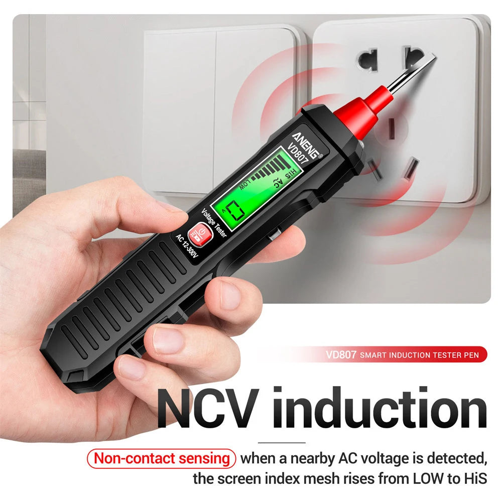 Non-contact Voltage Detector Pen AC 12-300V Smart High Precision Voltage Tester Pen Digital Display Circuit Break Finder Oasis Select