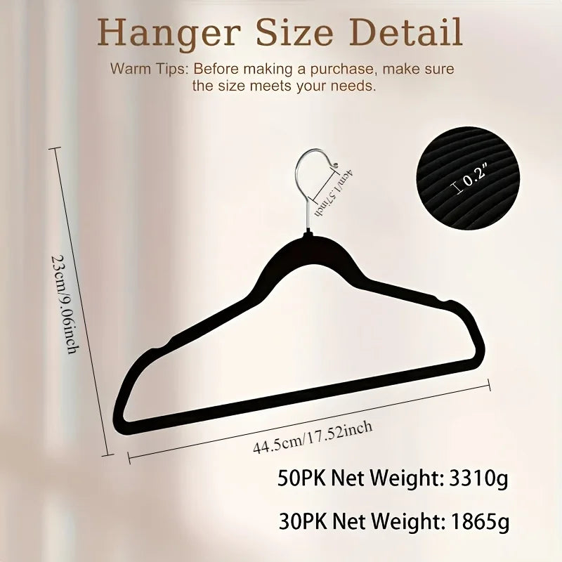 5pcs Velvet Magic Hangers Super Strong Load Capacity, Magic Clothing Storage Wand, Anti-slip, Traceless, Thickened Hange Oasis Select