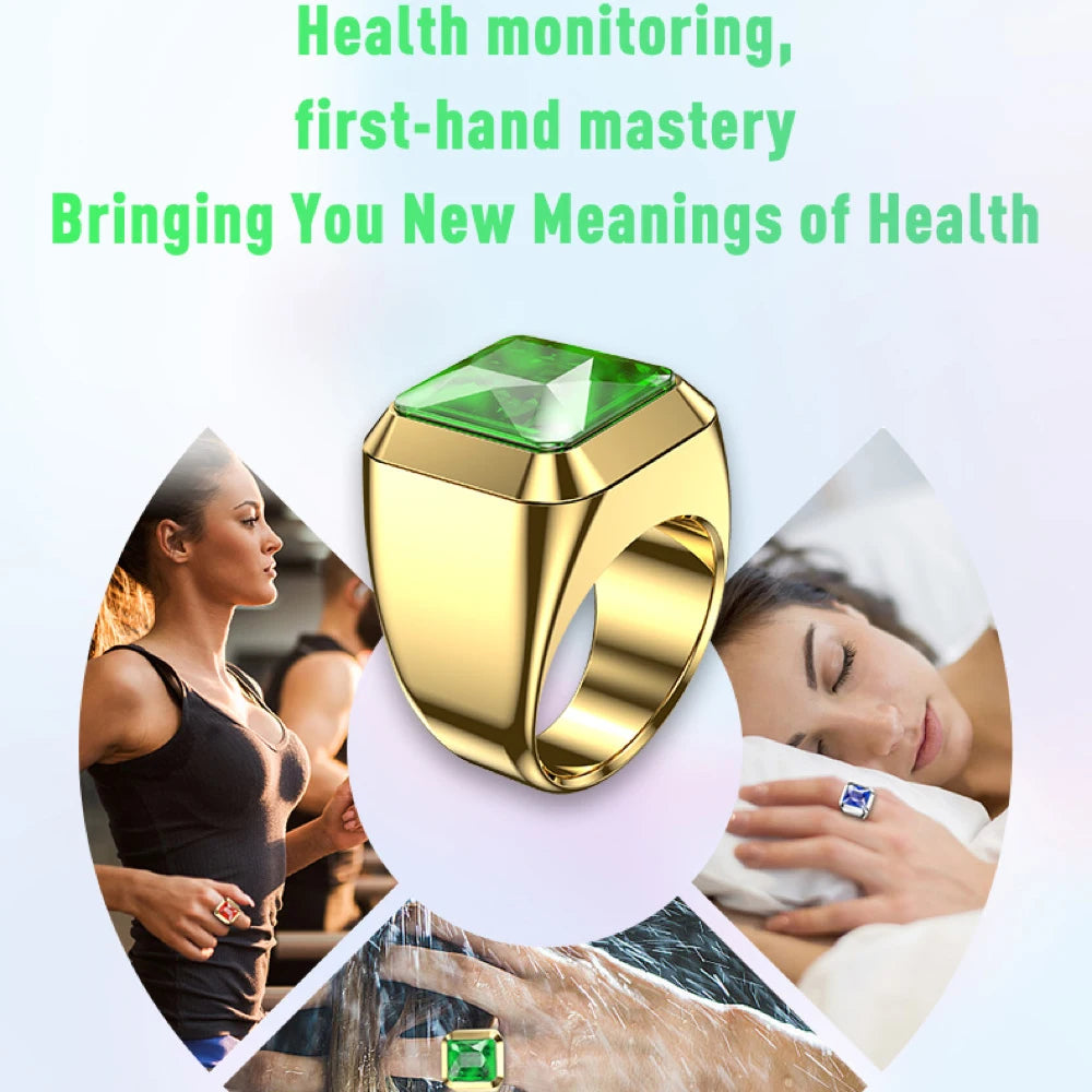 Fashion Smart Rings Heart Rate Health Monitor Waterproof Sleep Monitoring Rings LED light reminder Sports Fitness Gifts Oasis Select