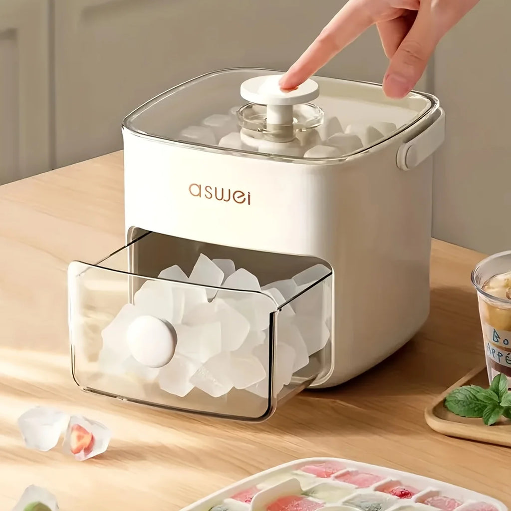 48-Cube Ice Maker with Easy-Press Lid - Double Layer, DIY Frozen Treats & Beverage Essential,kitchen accessories,gadgets Oasis Select
