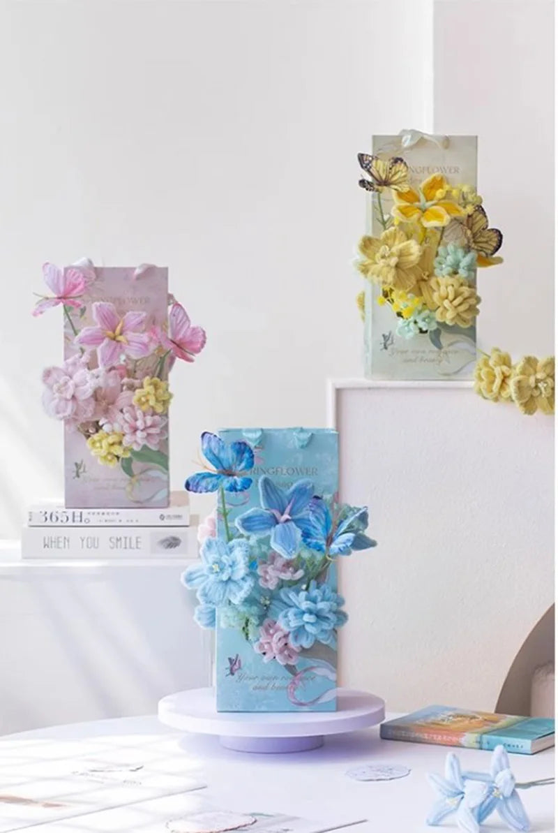 Teacher's Day Twisting Stick Handmade Bouquet Flower Box DIY Material Gift Girlfriend Graduation Gift Best Friend Teacher Oasis Select