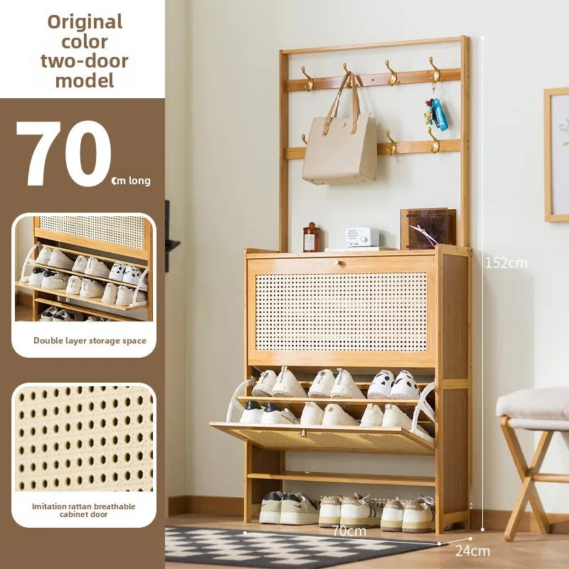 Ultra-thin shoe cabinet household door tipping bucket shoe rack large capacity entrance door entrance storage simple cabinet Oasis Select Primary B-2 door -70
