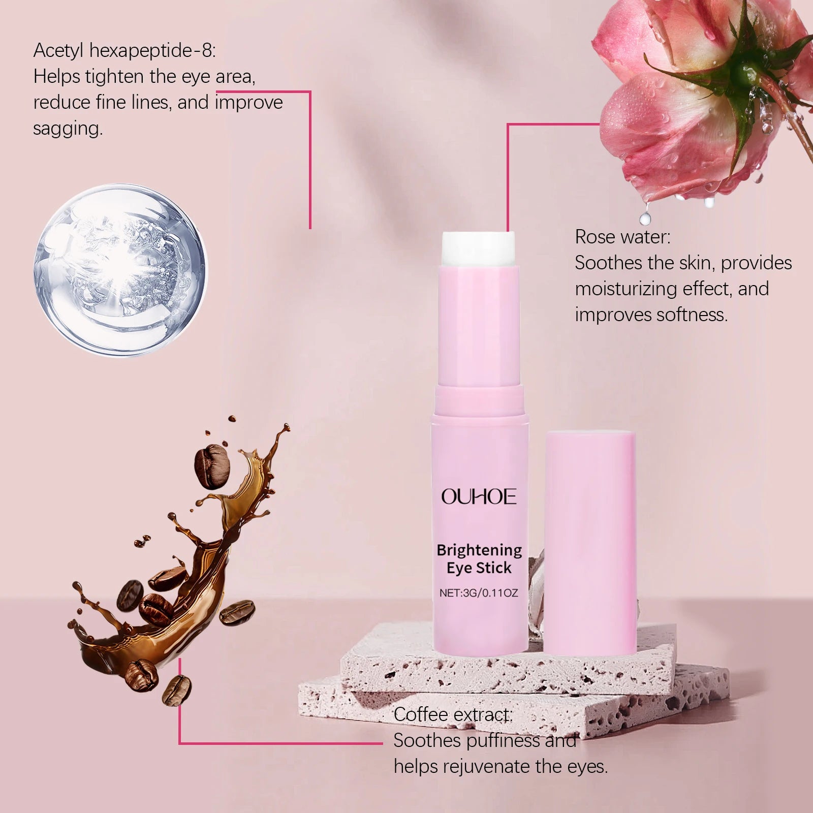Brightening Eye Cream Stick – Dark Circles & Fine Lines Eye Cream Stick Oasis Select