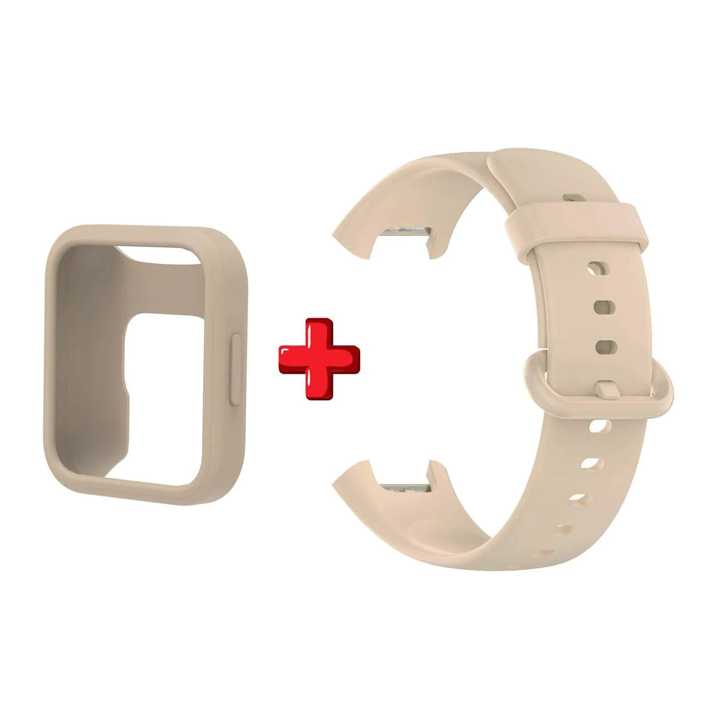 Silicone WatchBand Strap For Redmi Watch 2 Lite SmartWatch Band WristBand Redmi Watch 2 Protective Case Protector Cover Oasis Select Ivory
