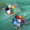 10/20/30PCS Heart Shape LOVE 20MM Natural Crystal Amethyst Agate Irregular Mineral Healing Stone Gravel Specimen Home Decoration Oasis Select 20pcs Random Color
