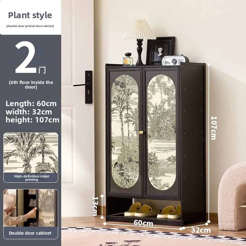 Shoe cabinet, multi-layer indoor corridor outside the door of the home, simple storage cabinet, dustproof, new storage cabinet Oasis Select Double door 8