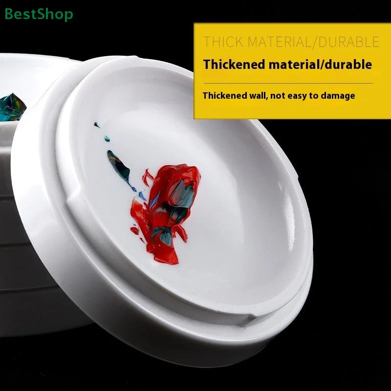 5-Layer Faux Ceramic Paint Palette with Lid | Mixing Dish Set