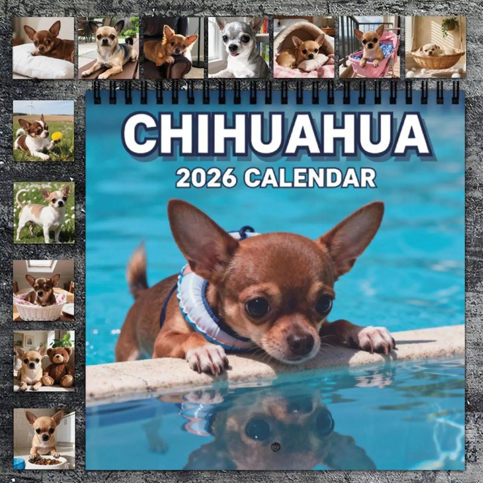 2026 Animal Wall Calendar Dog-Themed January To December Family Planner 2026 Wall Planner for Home Bedroom School Work Apartment Oasis Select