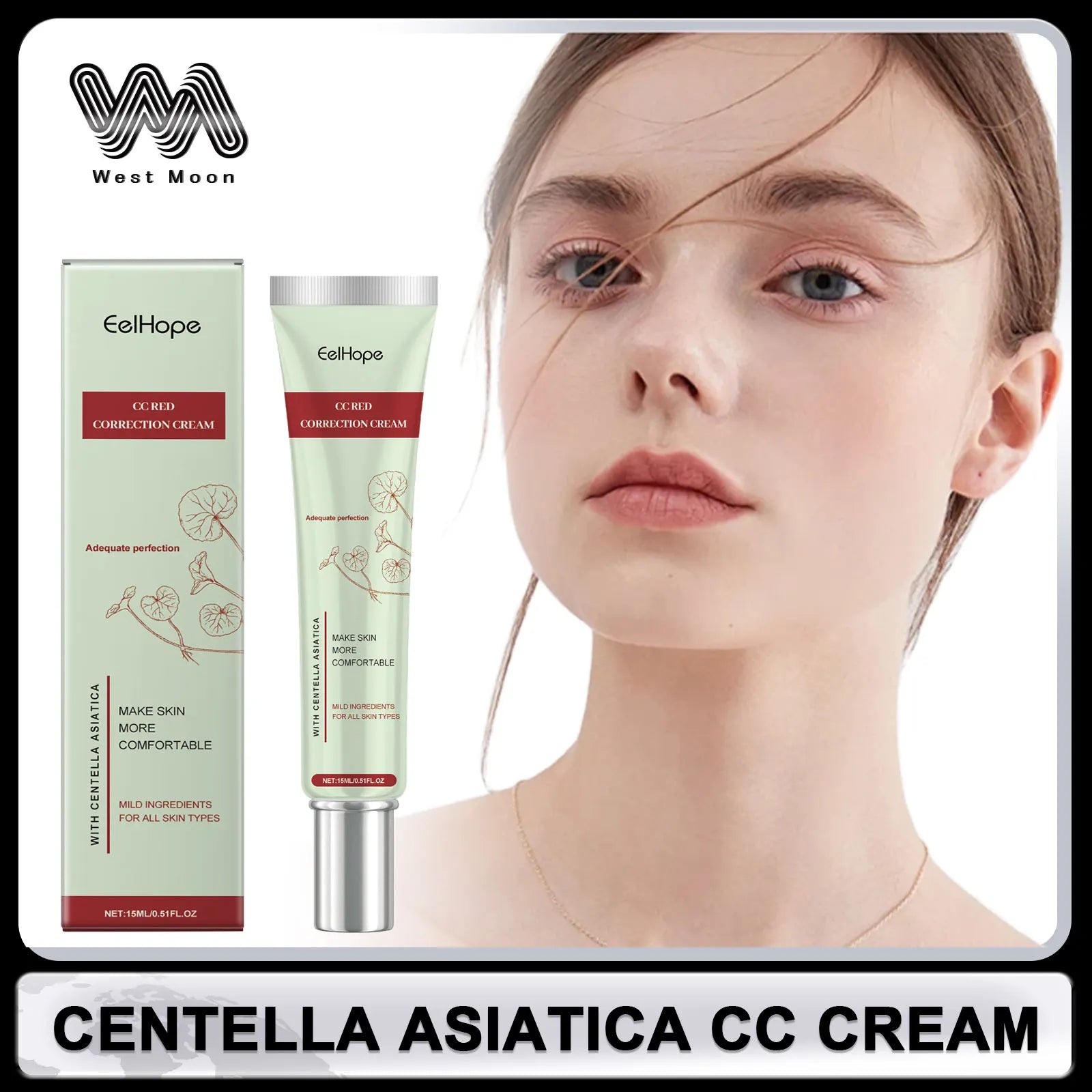 Centella Asiatica CC Cream Full Coverage Oil Control Brighten Skin Tone Long Lasting Cover Pores Moisturizing BB Cream Makeup Oasis Select