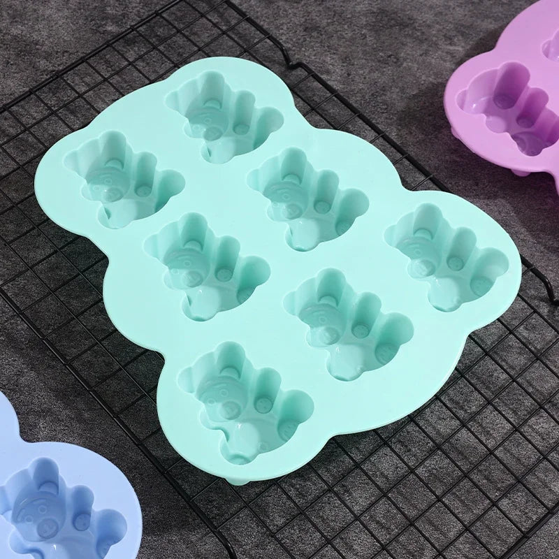 1pcs Lovely Bear Cake Mold Animal Cookie Silicone Mould For Chocolate Candy Kitchen Fondant Supplies Cupcake Topper Decorating Oasis Select