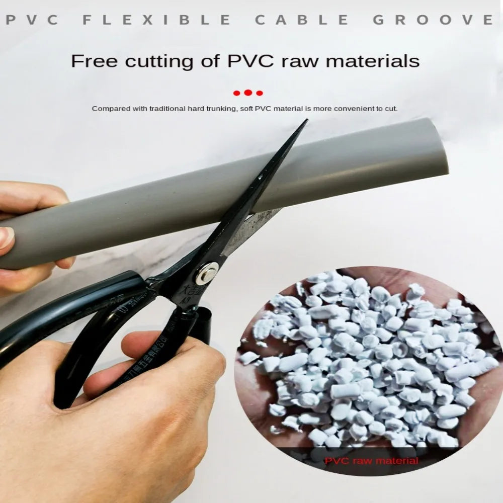 Durable PVC Floor Cord Cover Self-Adhesive Anti-extrusion Anti-extrusion Extension Wiring Duct Protector Power Cable Protector Oasis Select