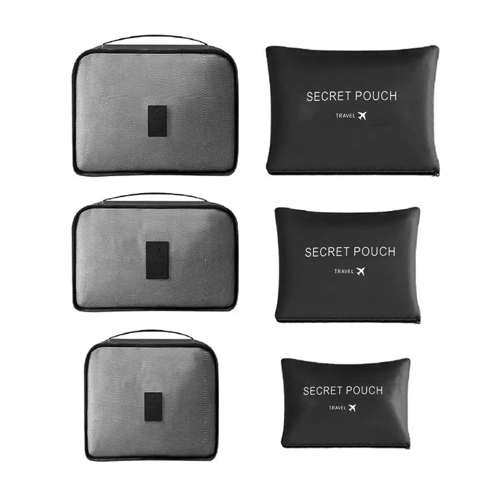 6-Piece Travel Packing Organizer Bags Set – Suitcase Storage