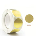 500 pcs / 1 roll ，kraft round self-adhesive label paper items classification name stickers personalized labels Oasis Select 1 roll 1 roll golden