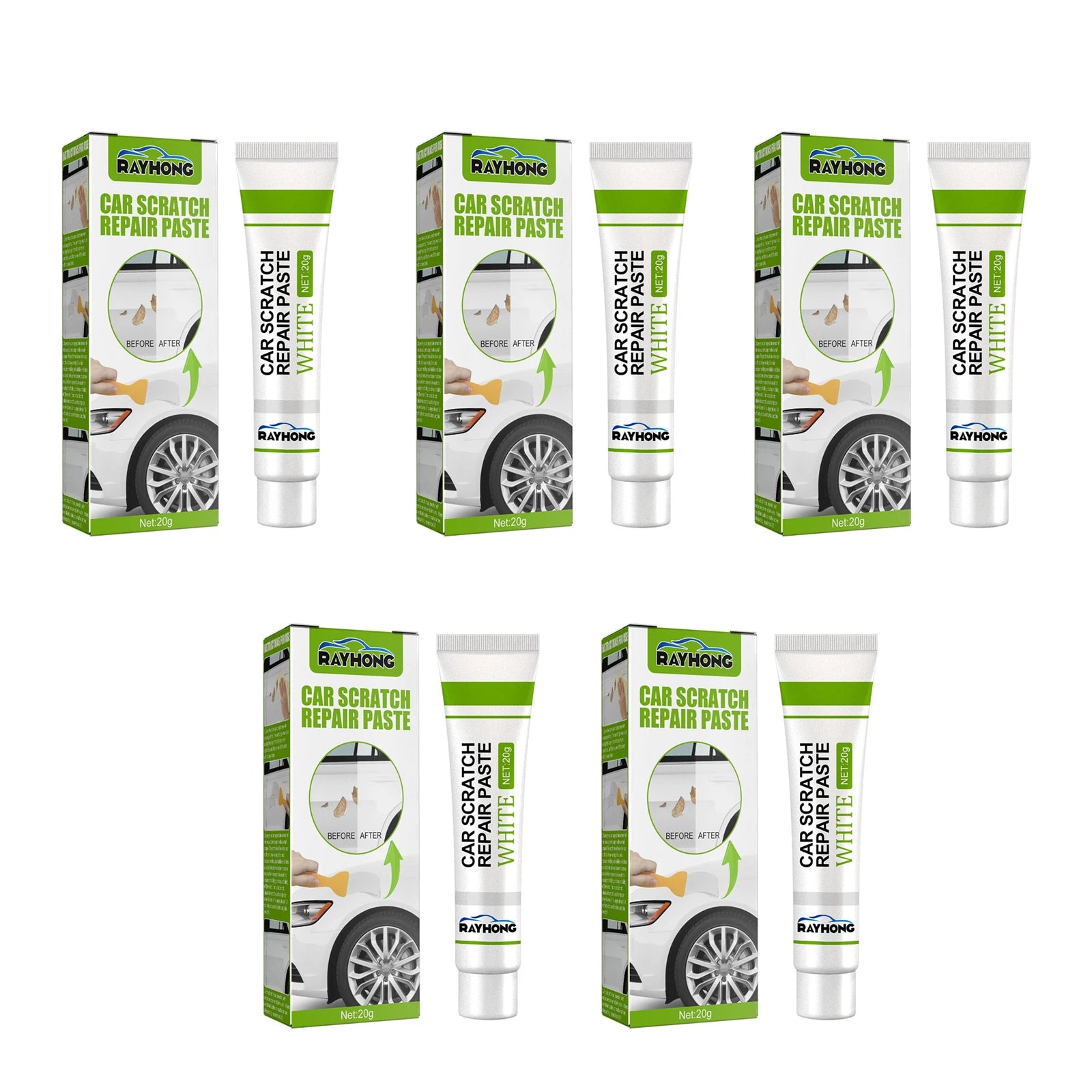 Fiberglass Repair Paste Bonding Strong Quick Dry Little Putty Long Strand Fiber Deep Cracks Car Scratch Remover Paste Fix Tools Oasis Select 5sets boxed