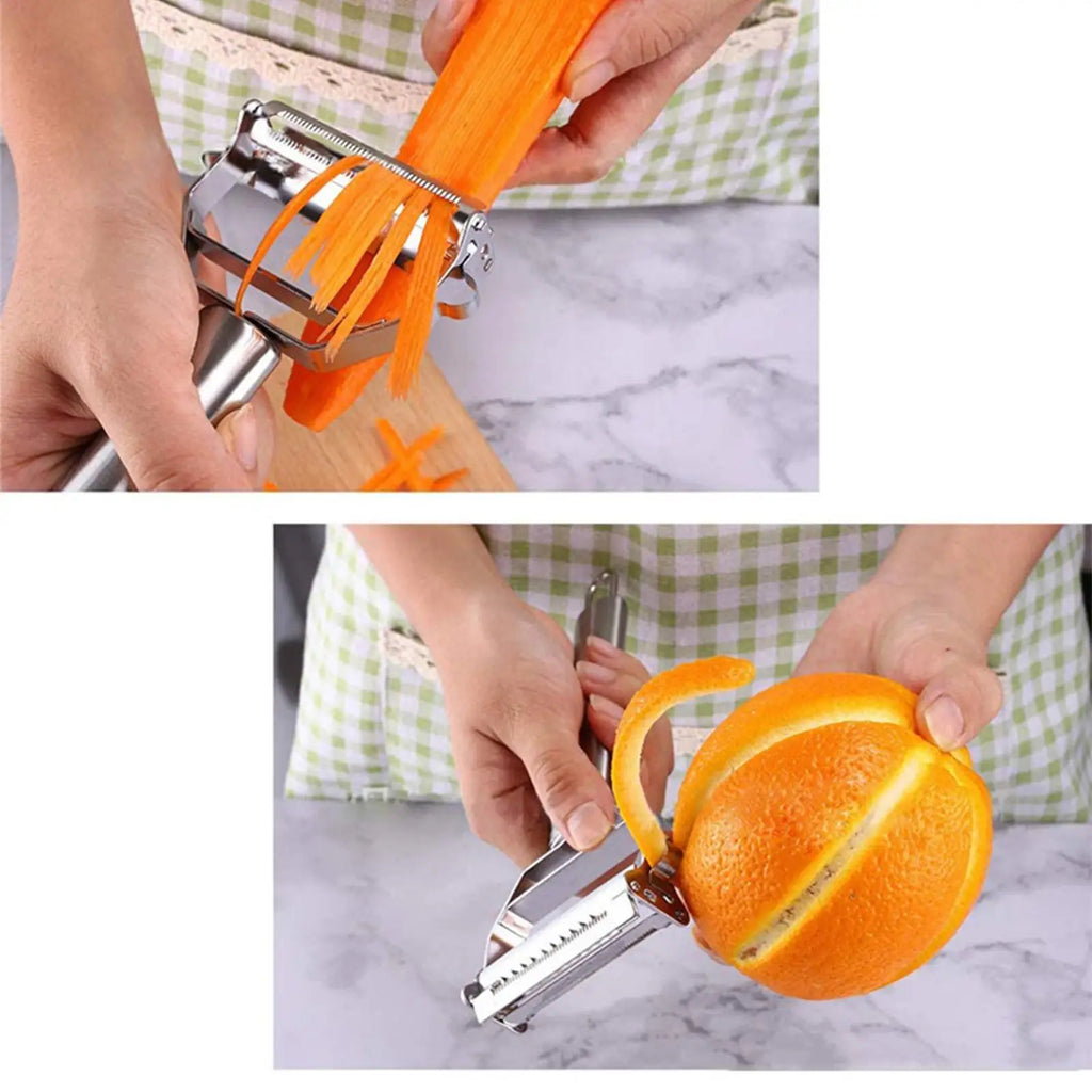 Stainless Steel Vegetable Peeler Cucumber Carrot Fruit Cutter Vegetable Peeler Potato Carrot Grater Multi-function Kitchen Tool Oasis Select