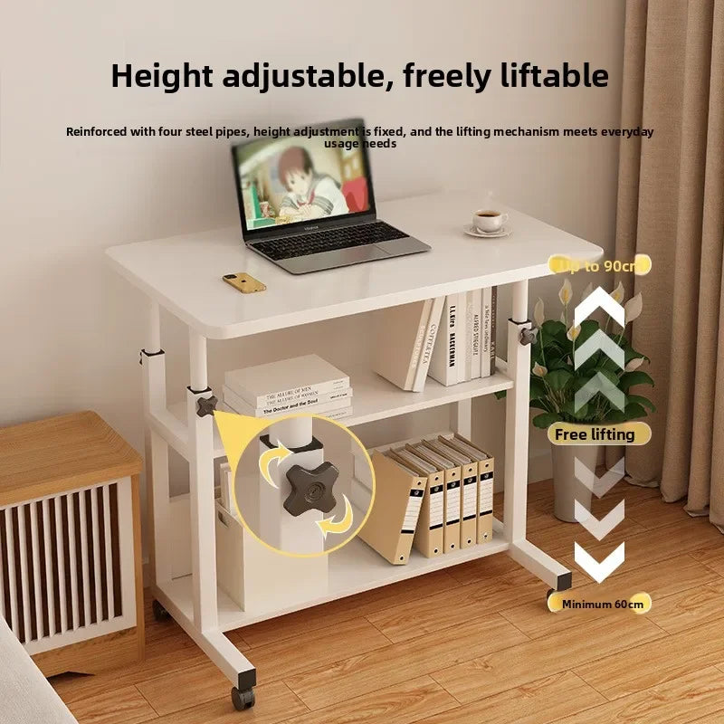 Multi-functional Household GoodsBedside Table Movable Lifting Computer Table Desk Bedroom Home Student Study Table Oasis Select