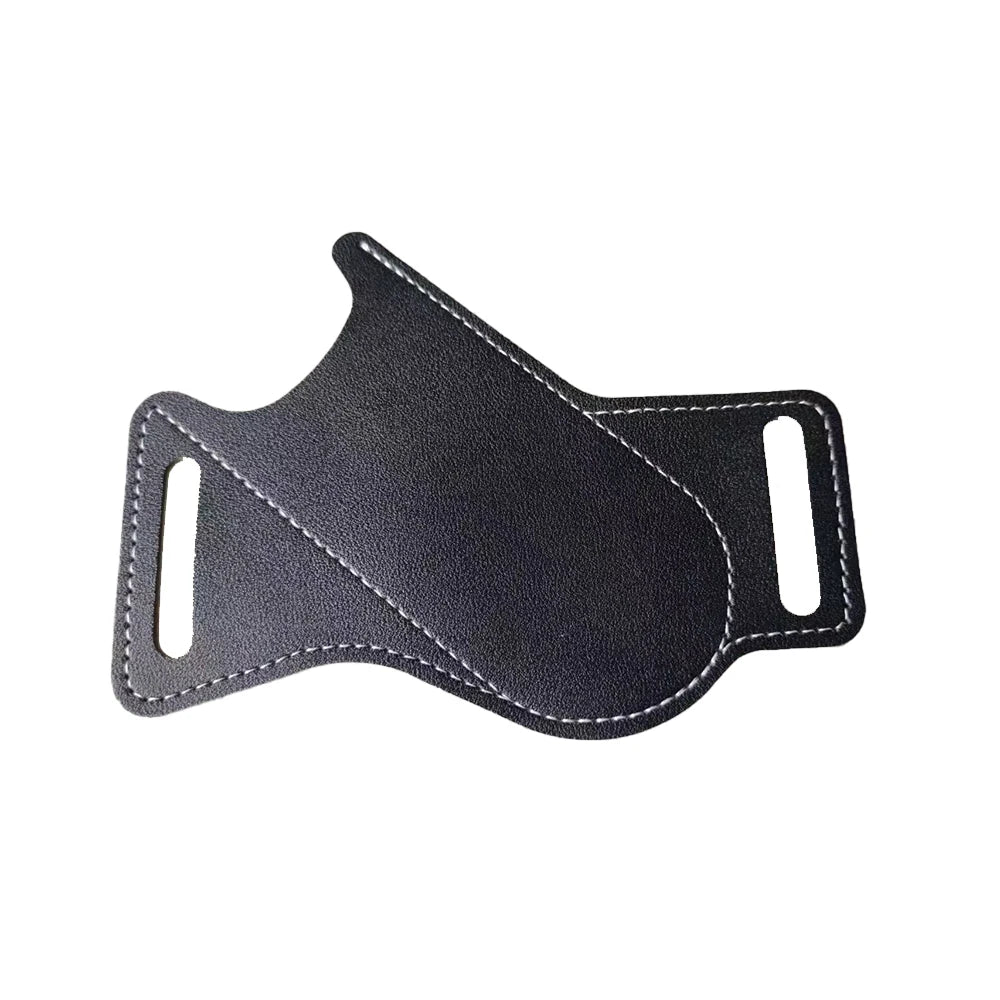 Outdoor Adventure Storage Sheath Leather Scratch-Resistant Folding Finger Knife Sheath Waist Clip Pocket Knife Camping Tool Set Oasis Select PU black